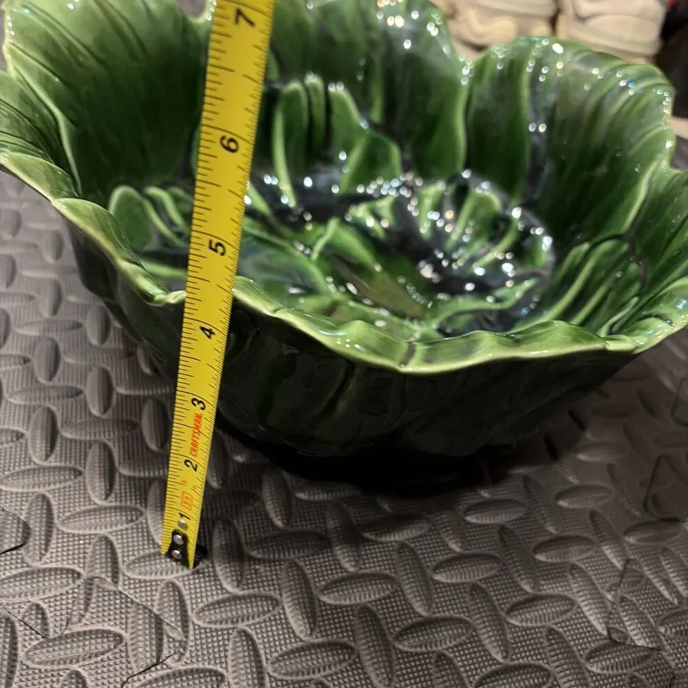 Cemar 688 Dark Green Cabbage Bowl California Pottery Sonoma bordallo pinheiro